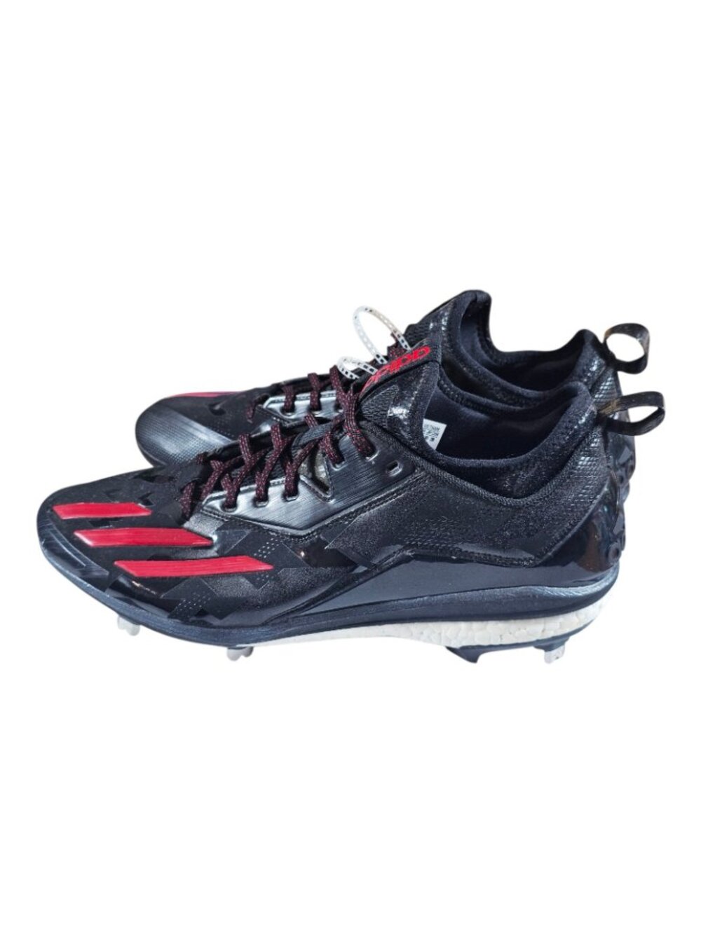 Mens Adidas Ultra Boost Icon 2.0 Baseball Cleats Black Red Q16525 Size 12.5 - Picture 3 of 12